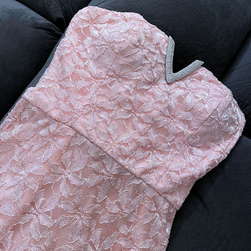 Light Pink Cocktail Dress - Sparkly - Juniors Sz 5